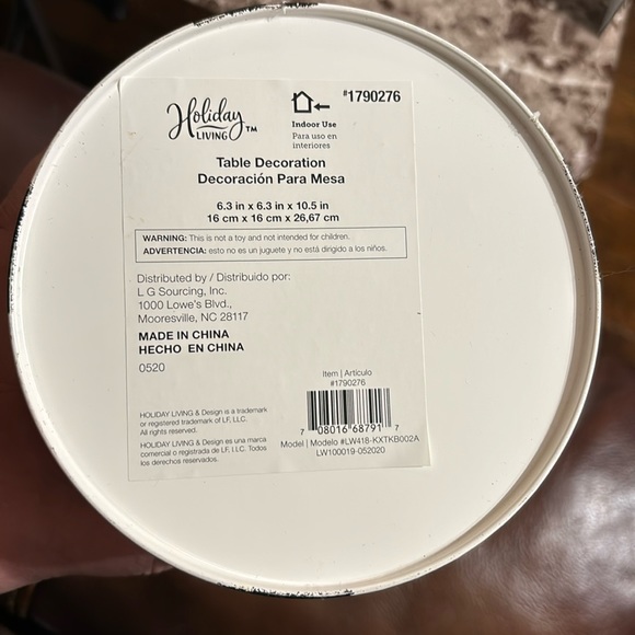 Festive Thanksgiving Decor • Fall Farmhouse Tin Metal Large Canister - Picture 4 of 6